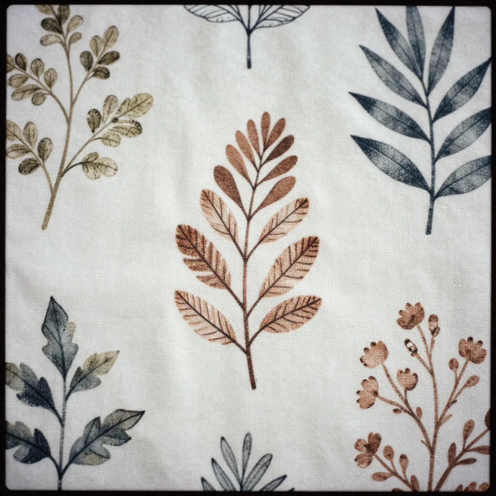 Custom textile design showcasing artistic patterns